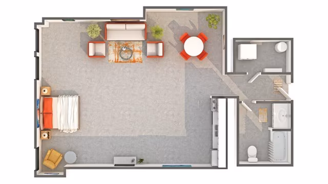 Balboa Studio 1-603 floor plan